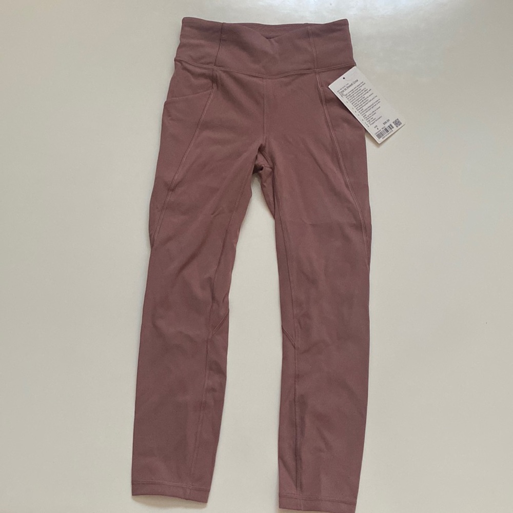 Lululemon “Time to Sweat” Cropped Pink Leggings. Size 4. New with tags